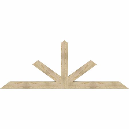 Ekena Millwork Saratoga Rough Sawn Timber Gable Bracket, Douglas Fir, 108"W x 40"H x 4"D x 6"F, 9/12 Pitch GBW108X40X0406SAR00RDF